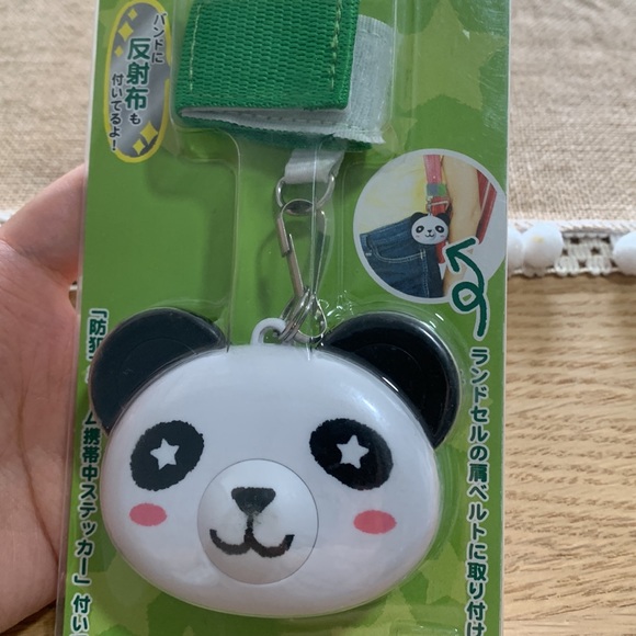 Japan version DRETEC Travel Anti-Theft Buzzer Security Alarm Cute Panda Green - Picture 2 of 7